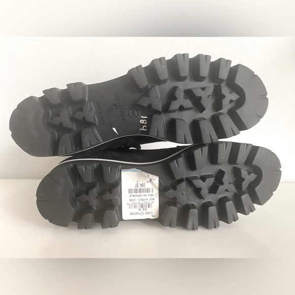 AQUATALIA “Myla” corduroy suede combat ankle boots black - Picture 12 of 12